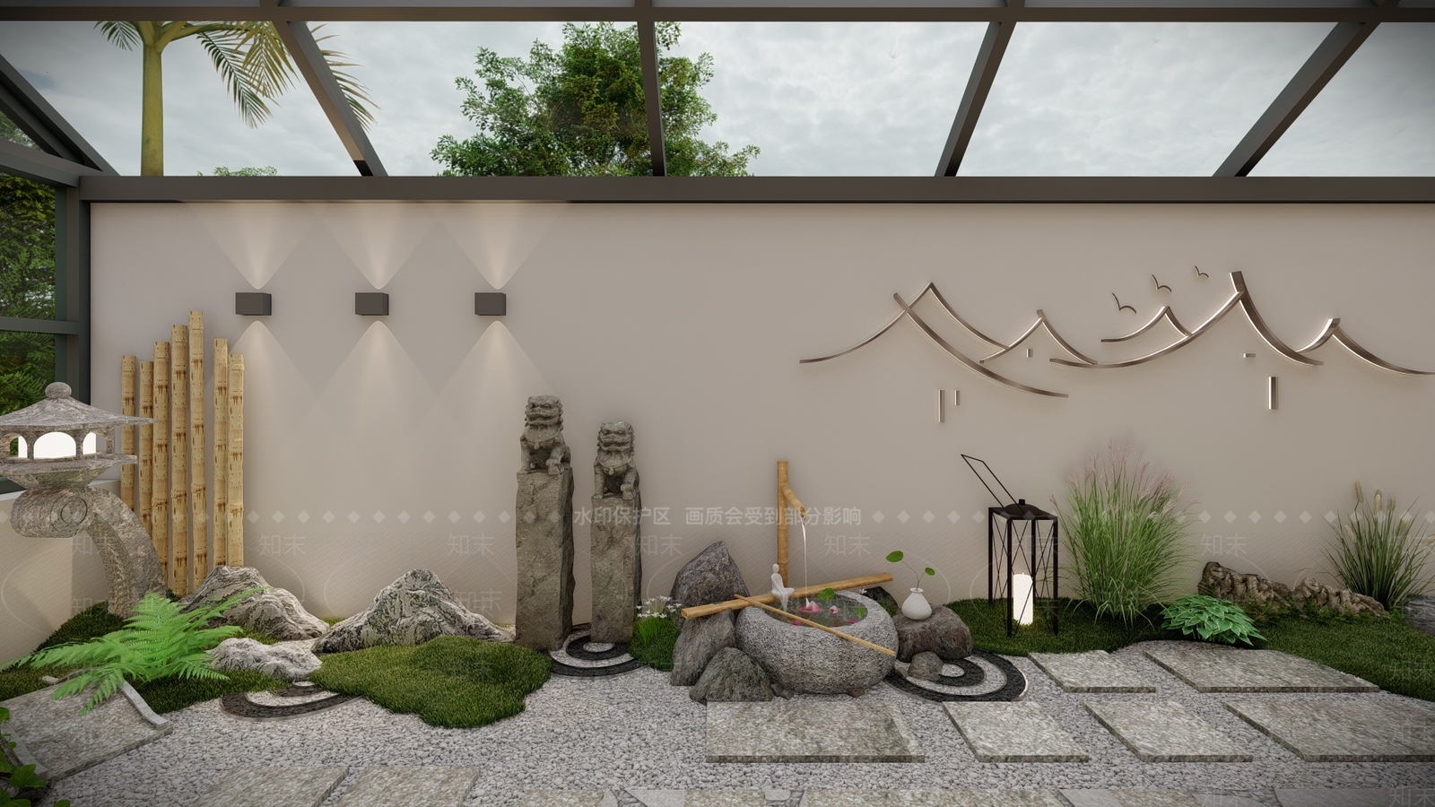 室内景观SU模型精品下载_SketchUp模型_知末网