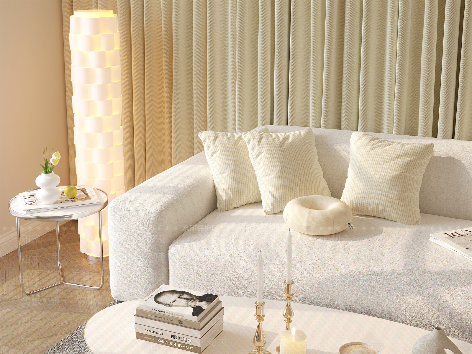 客厅网红落地灯3D模型下载【ID:1144960249】