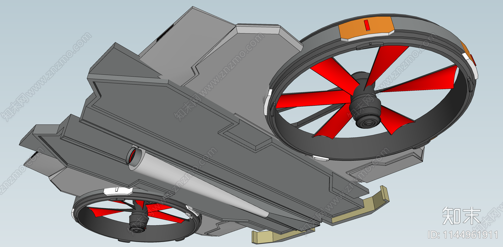 科幻无人飞行器SU模型下载【ID:1144961911】