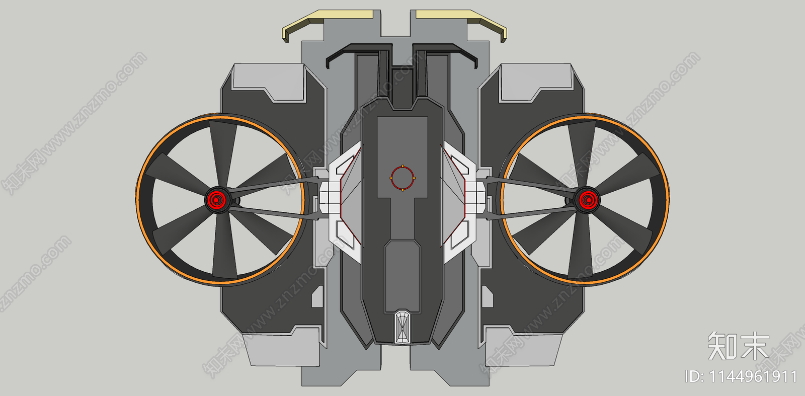 科幻无人飞行器SU模型下载【ID:1144961911】