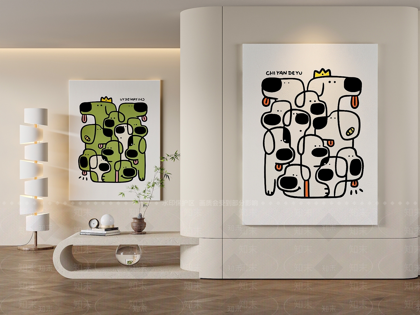 现代儿童装饰挂画3D模型下载【ID:1144962329】