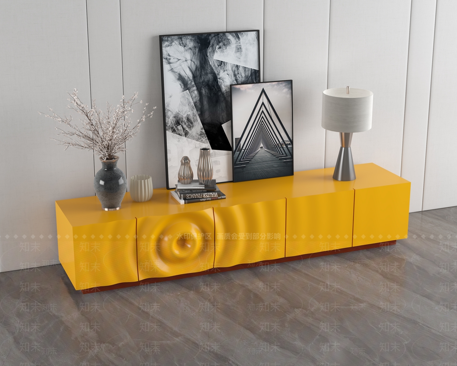 电视柜模型3D模型下载【ID:1144963840】