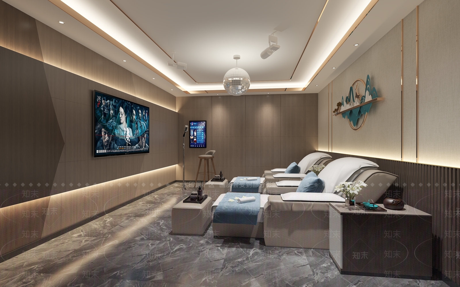 按摩沐足娱乐室3D模型下载【ID:1144967310】