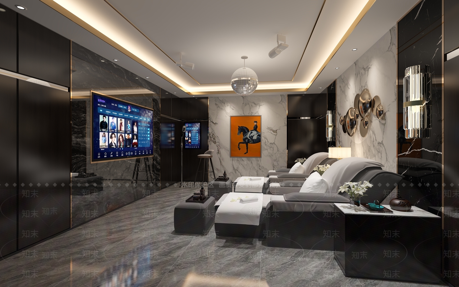 按摩沐足娱乐室3D模型下载【ID:1144967375】