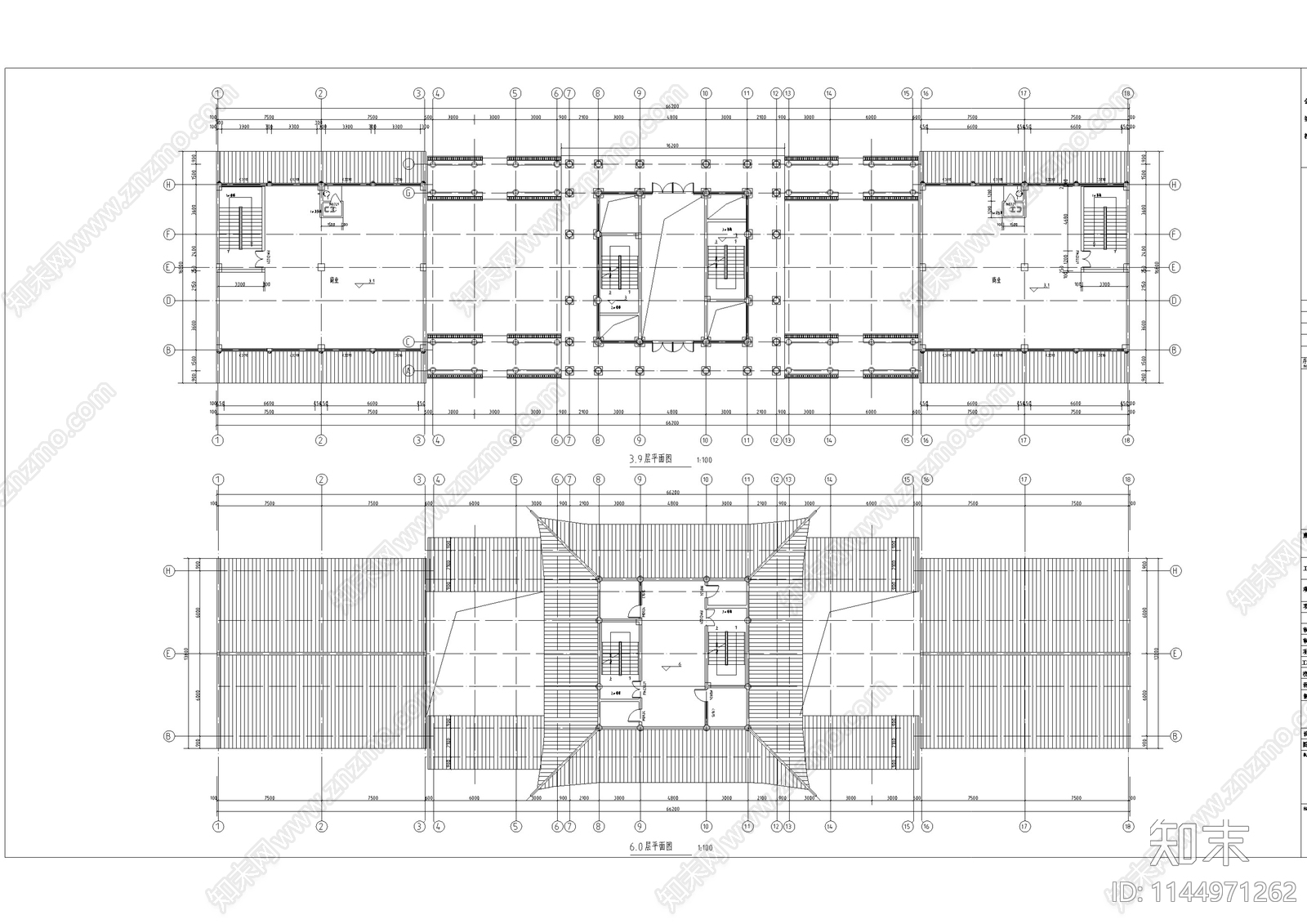 北方明清楼阁古建筑cad施工图下载【ID:1144971262】