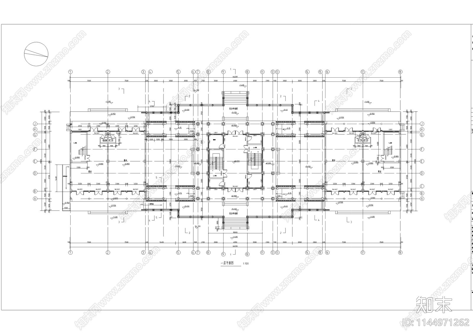 北方明清楼阁古建筑cad施工图下载【ID:1144971262】