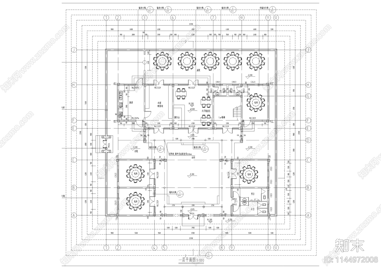 古建筑节点cad施工图下载【ID:1144972008】