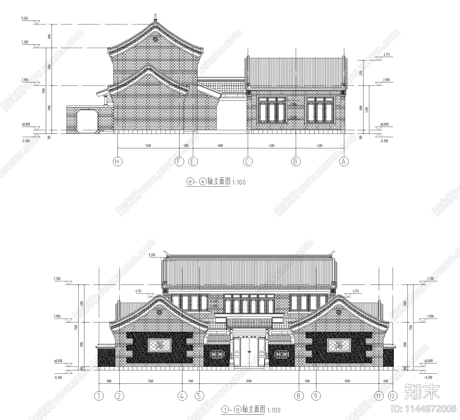 古建筑节点cad施工图下载【ID:1144972008】