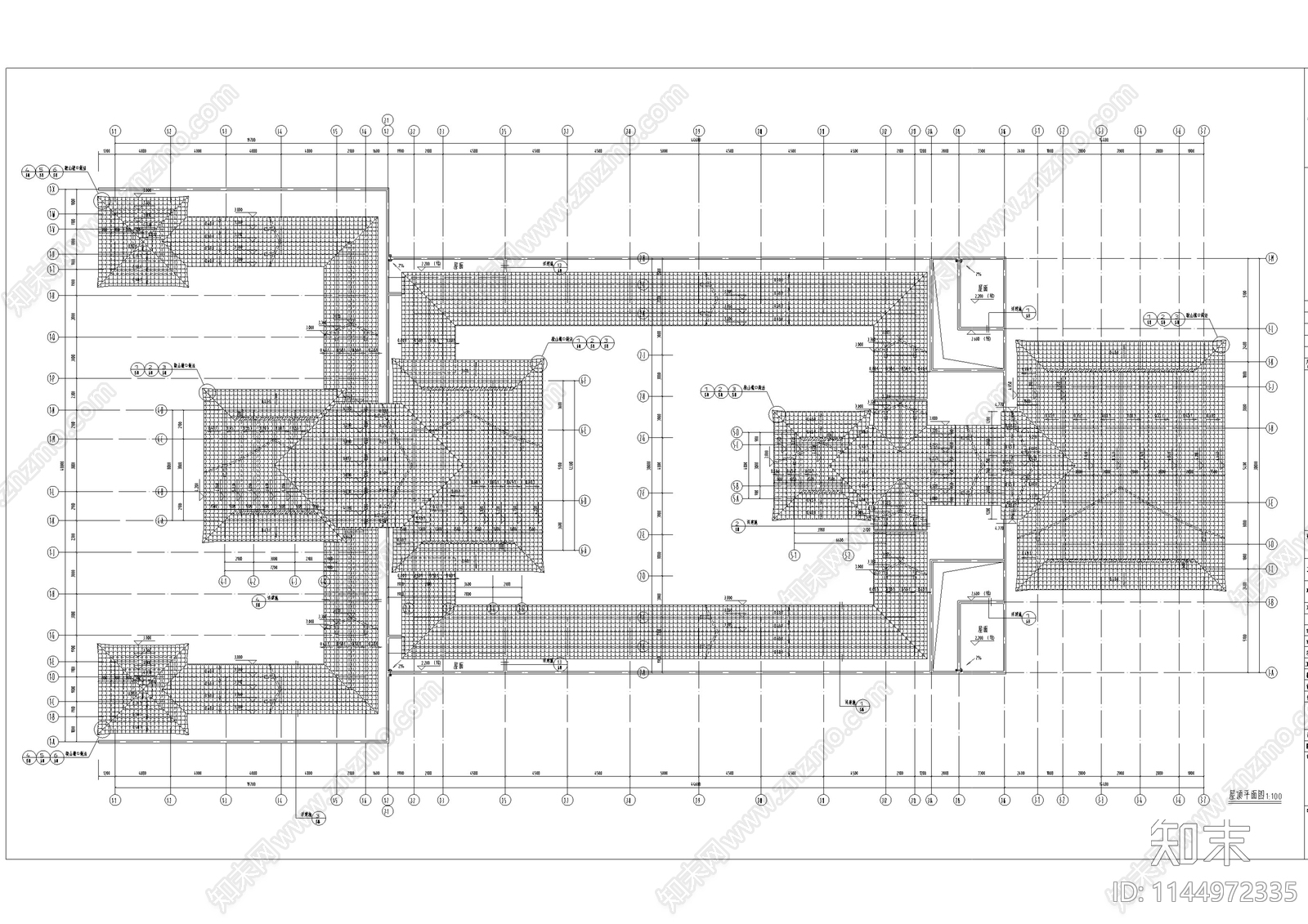 明清书院仿古建筑cad施工图下载【ID:1144972335】