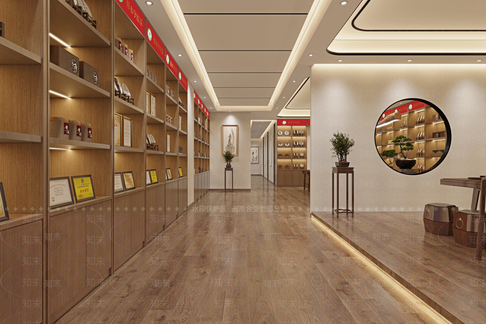 新中式茶叶店模型3D模型下载【ID:1144972707】