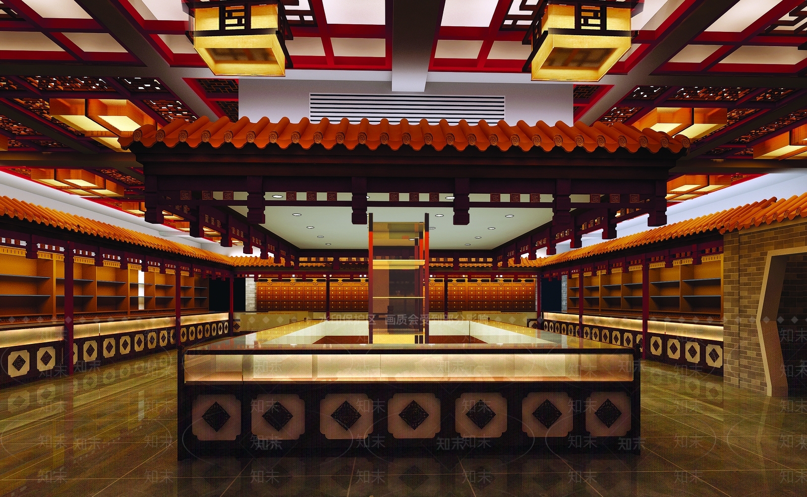 中式药店3D模型下载【ID:1144978249】
