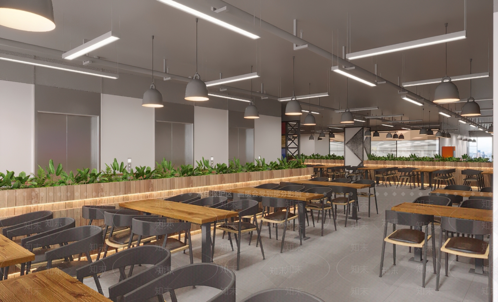 工业风食堂3D模型下载【ID:1144980537】