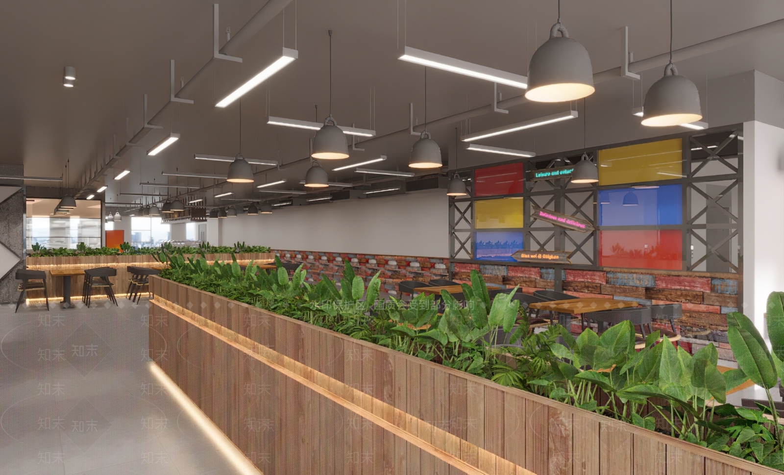 工业风食堂3D模型下载【ID:1144980537】