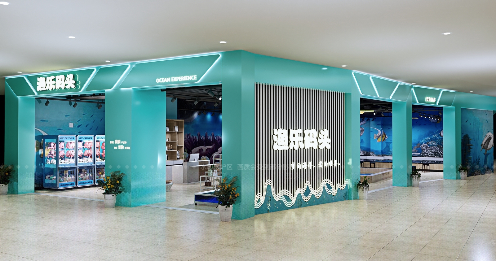 现代钓鱼娱乐室SU模型下载【ID:1144980978】