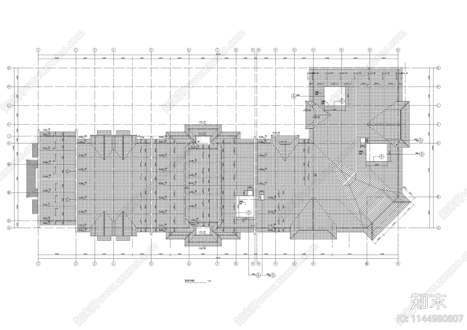 北方明清仿古商业街区建筑cad施工图下载【ID:1144980807】
