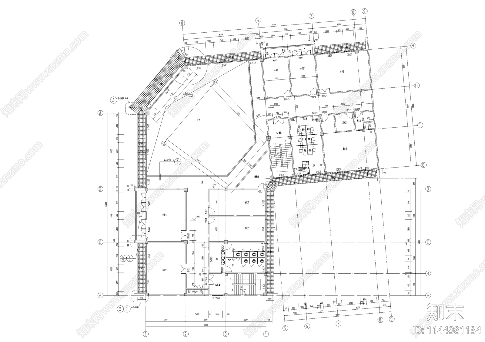 古建筑节点cad施工图下载【ID:1144981134】