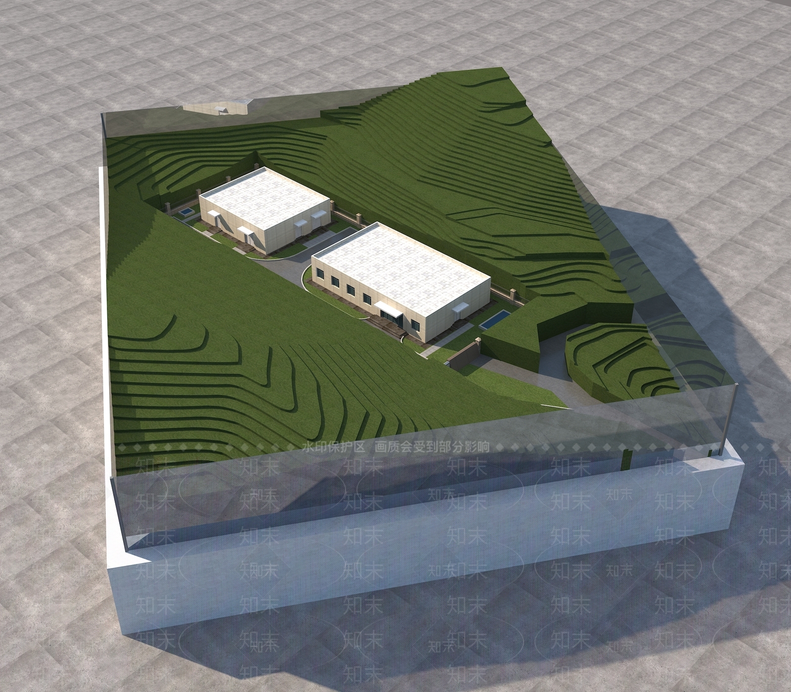 山地沙盘模型3D模型下载【ID:1144982564】