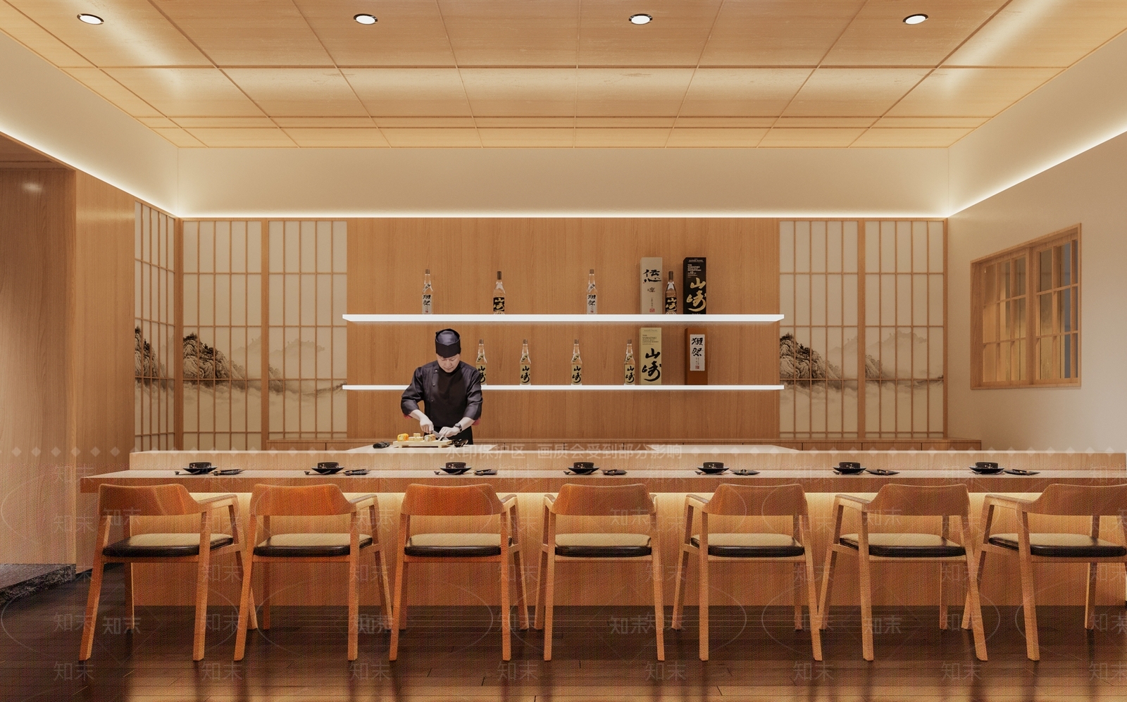 日式日韩料理店SU模型下载【ID:1144986959】