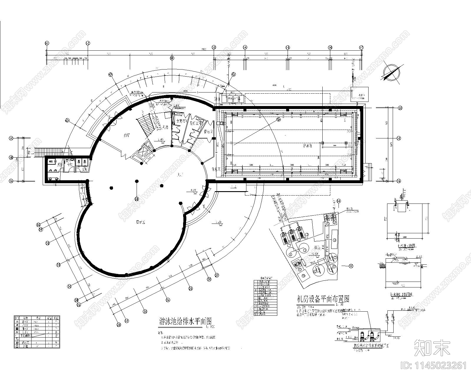 游咏池CAD施工图下载【ID:1145023261】