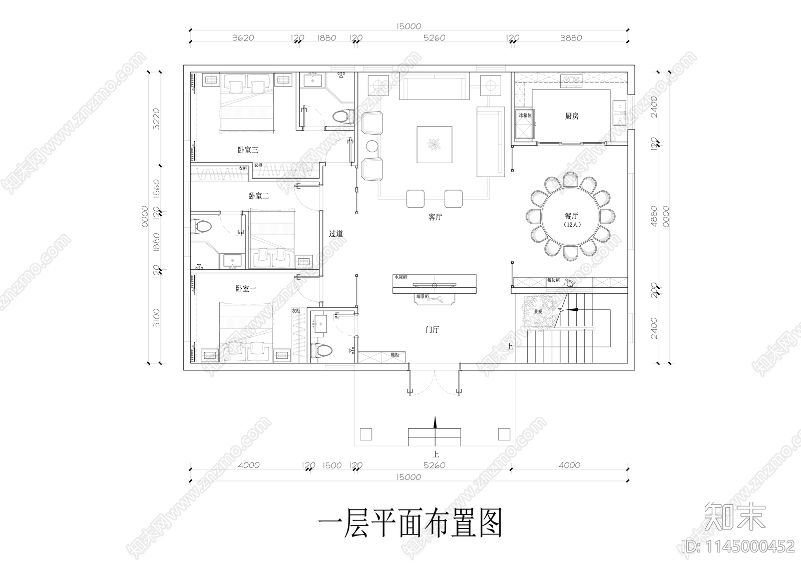 农村住宅平面施工图下载【ID:1145000452】