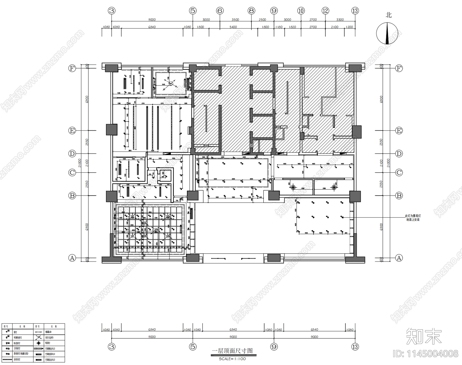 1500㎡两层办公空间详图cad施工图下载【ID:1145004008】