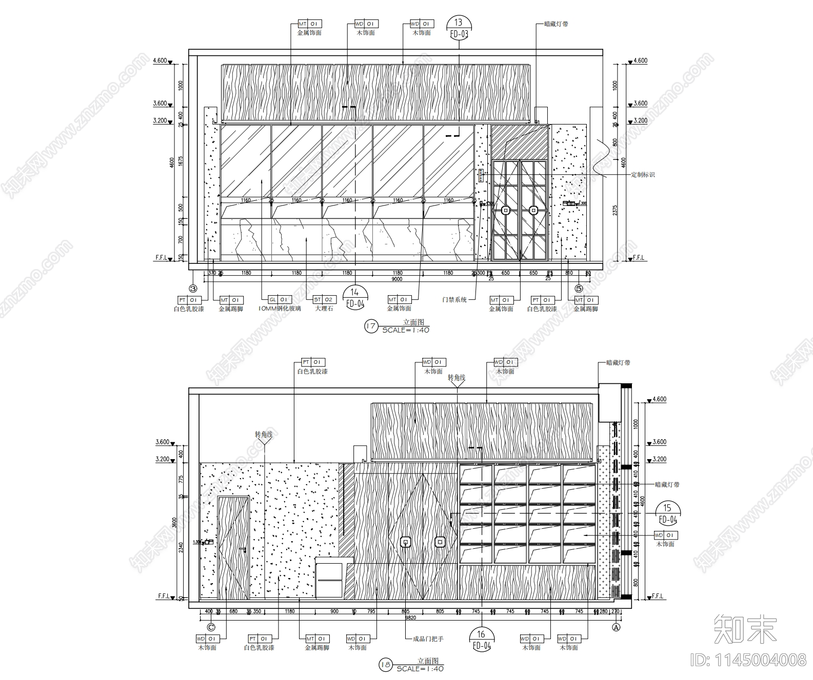 1500㎡两层办公空间详图cad施工图下载【ID:1145004008】