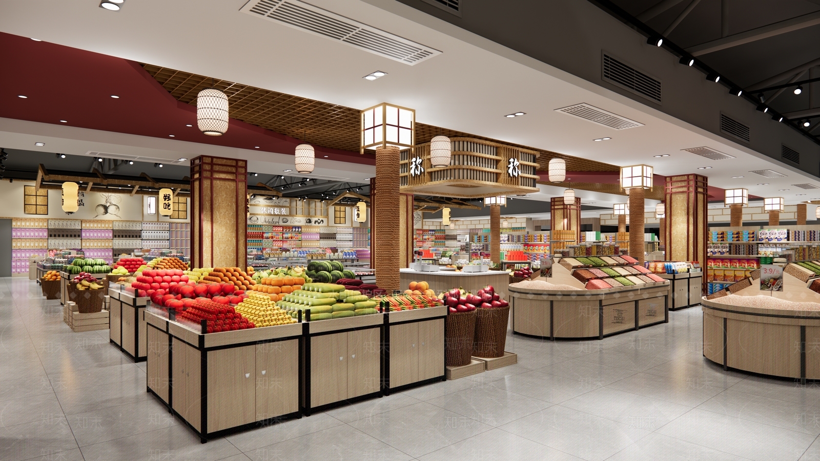 现代超市SU模型下载【ID:1145004323】