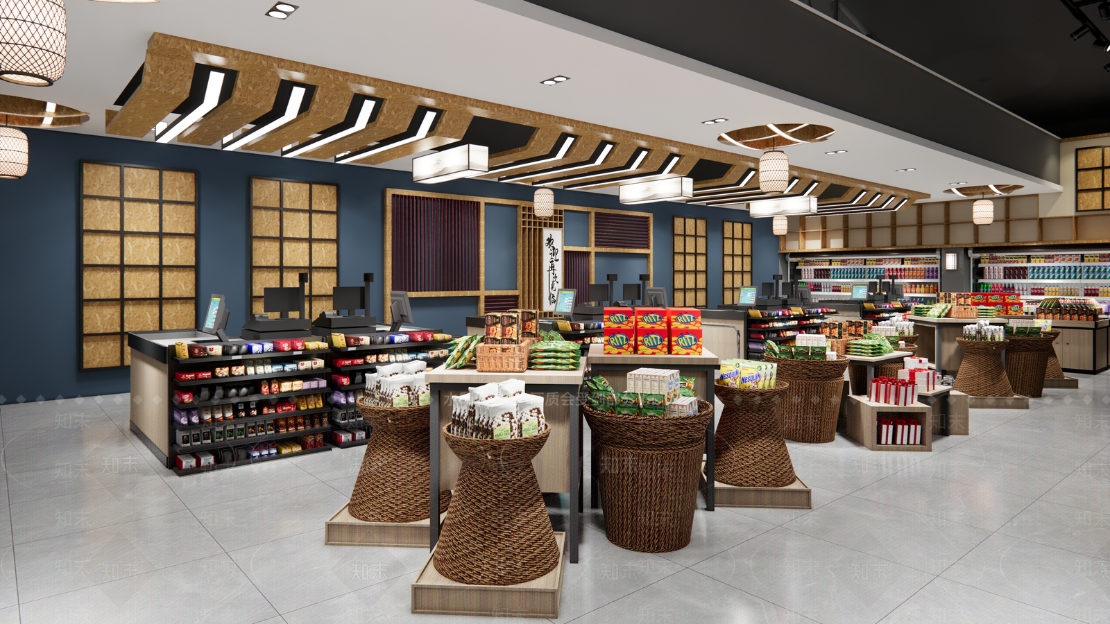 现代超市SU模型下载【ID:1145004388】