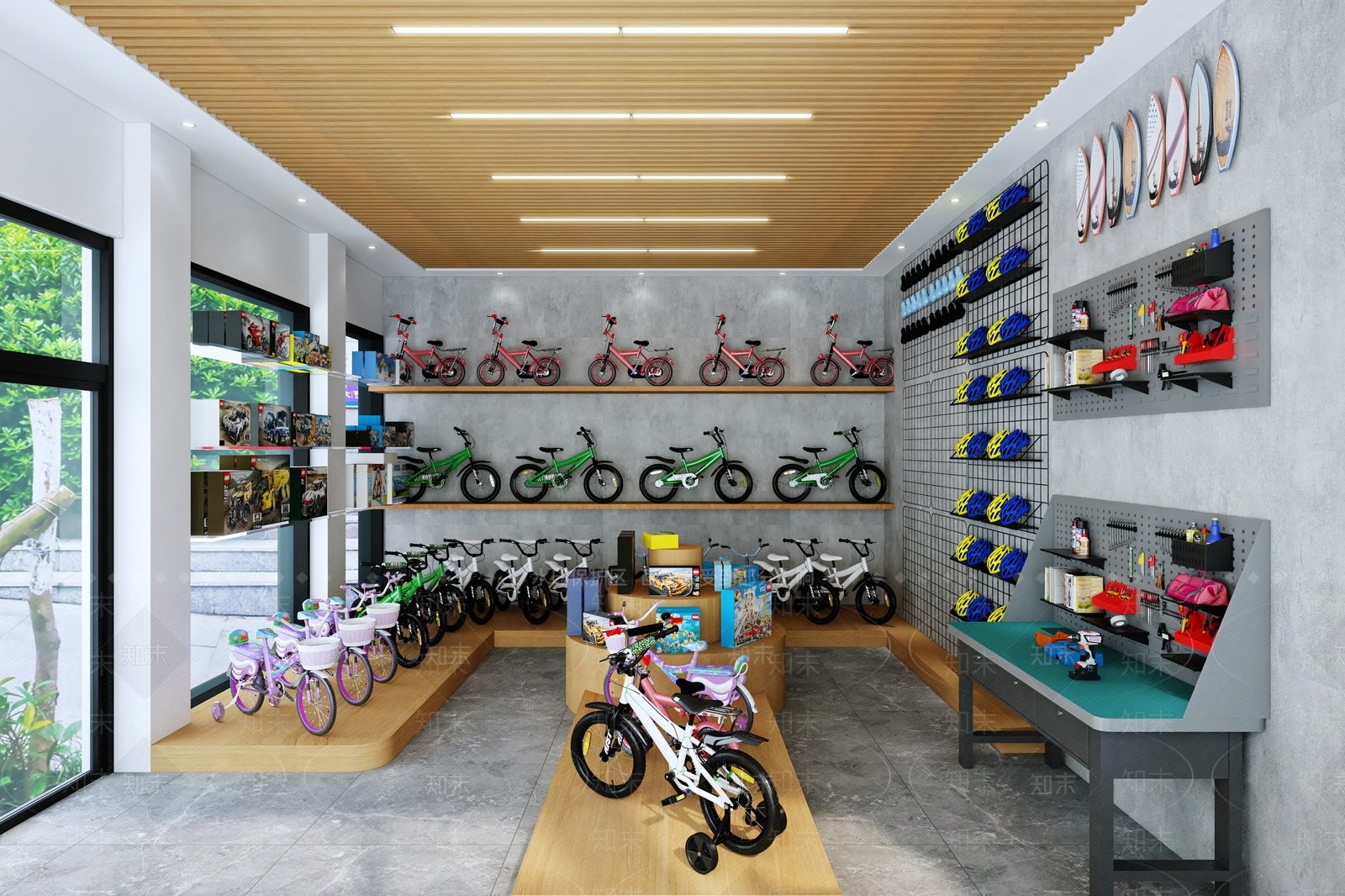 儿童自行车玩具店3D模型下载【ID:1145004835】