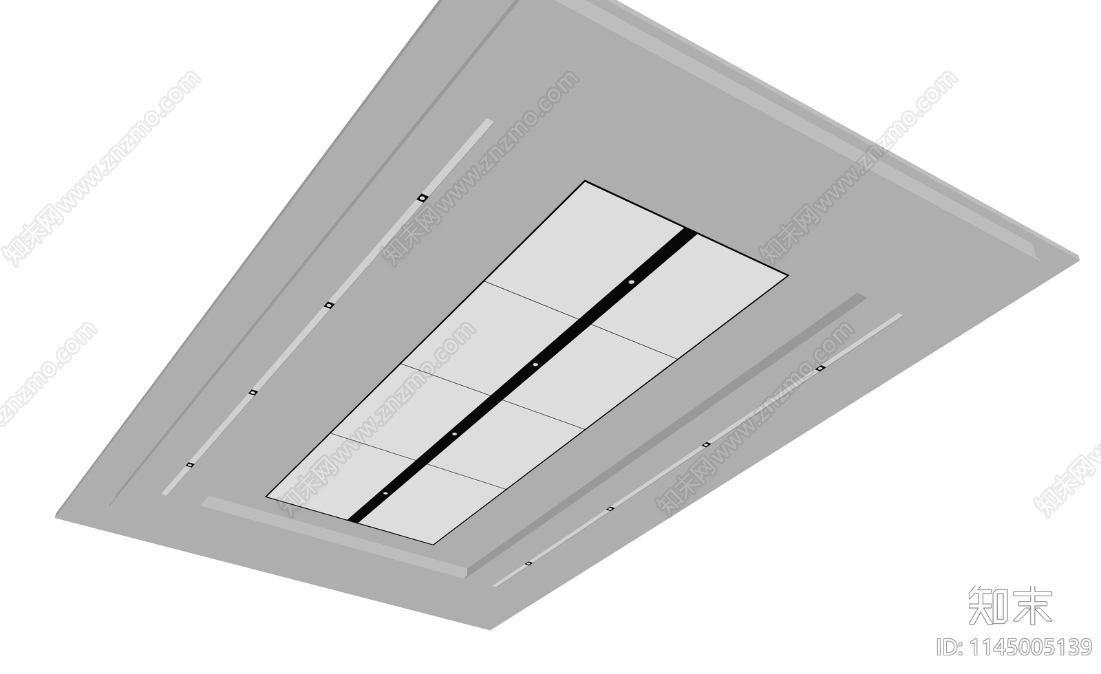 现代会议室吊顶SU模型下载【ID:1145005139】