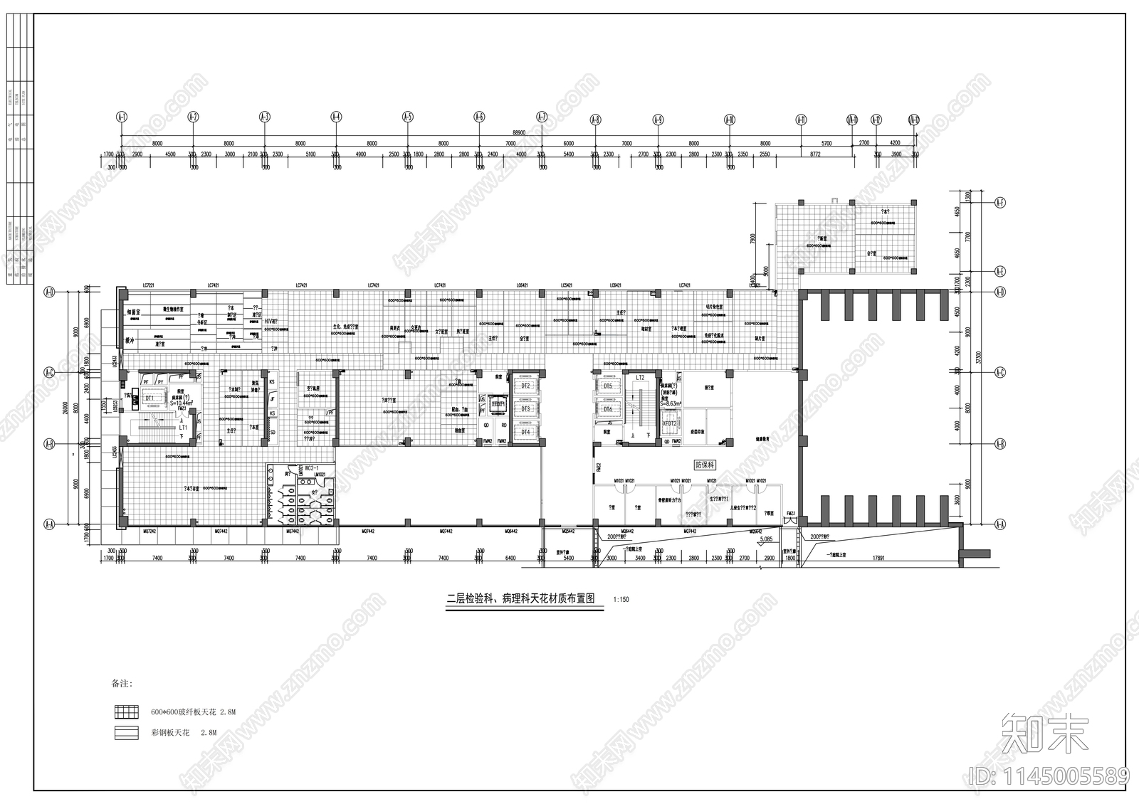 医用实验室检验科和病理科装修图cad施工图下载【ID:1145005589】