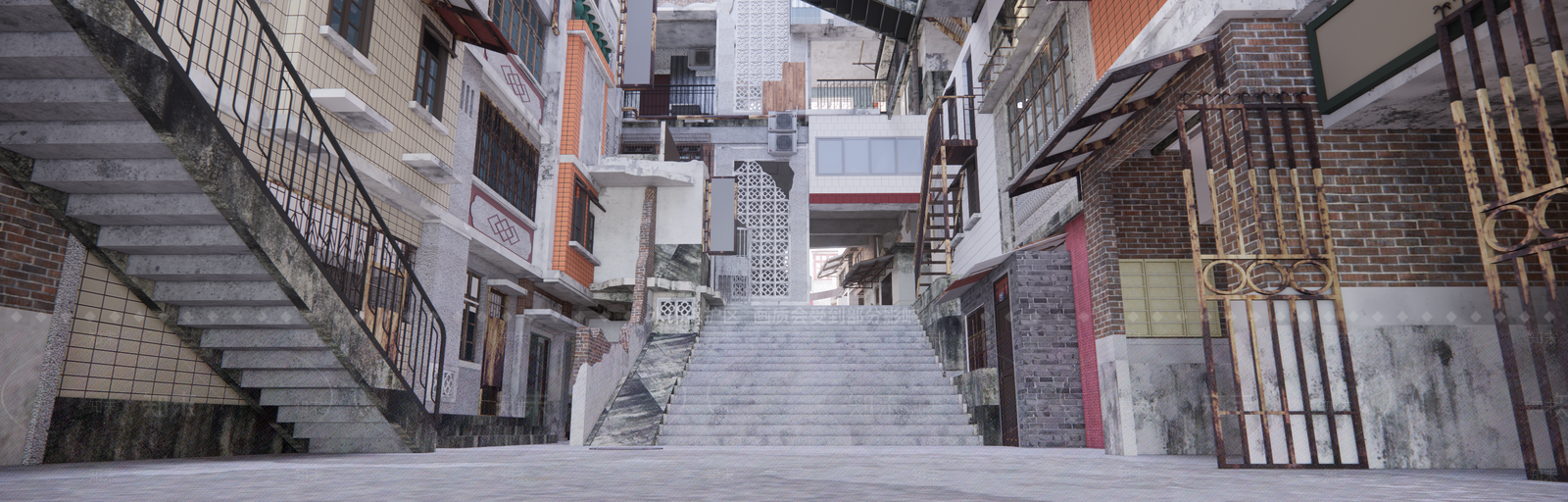 现代复古居民楼SU模型下载【ID:1145008854】