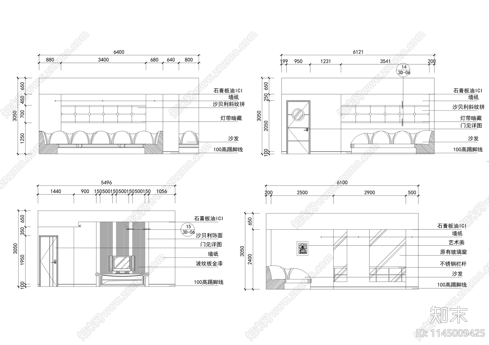 现代KTV包房详图cad施工图下载【ID:1145009425】