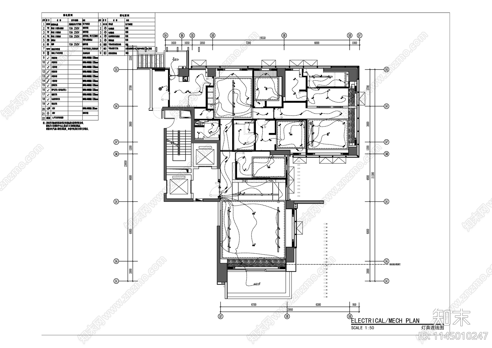 天鹅堡大平层室内cad施工图下载【ID:1145010247】