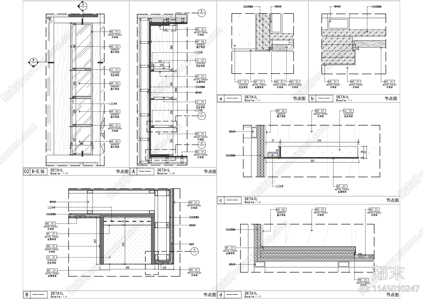 天鹅堡大平层室内cad施工图下载【ID:1145010247】