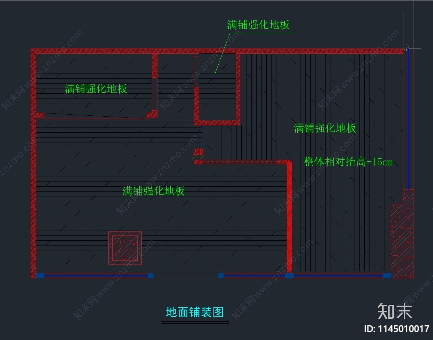 一套完整的美甲店施工图cad施工图下载【ID:1145010017】