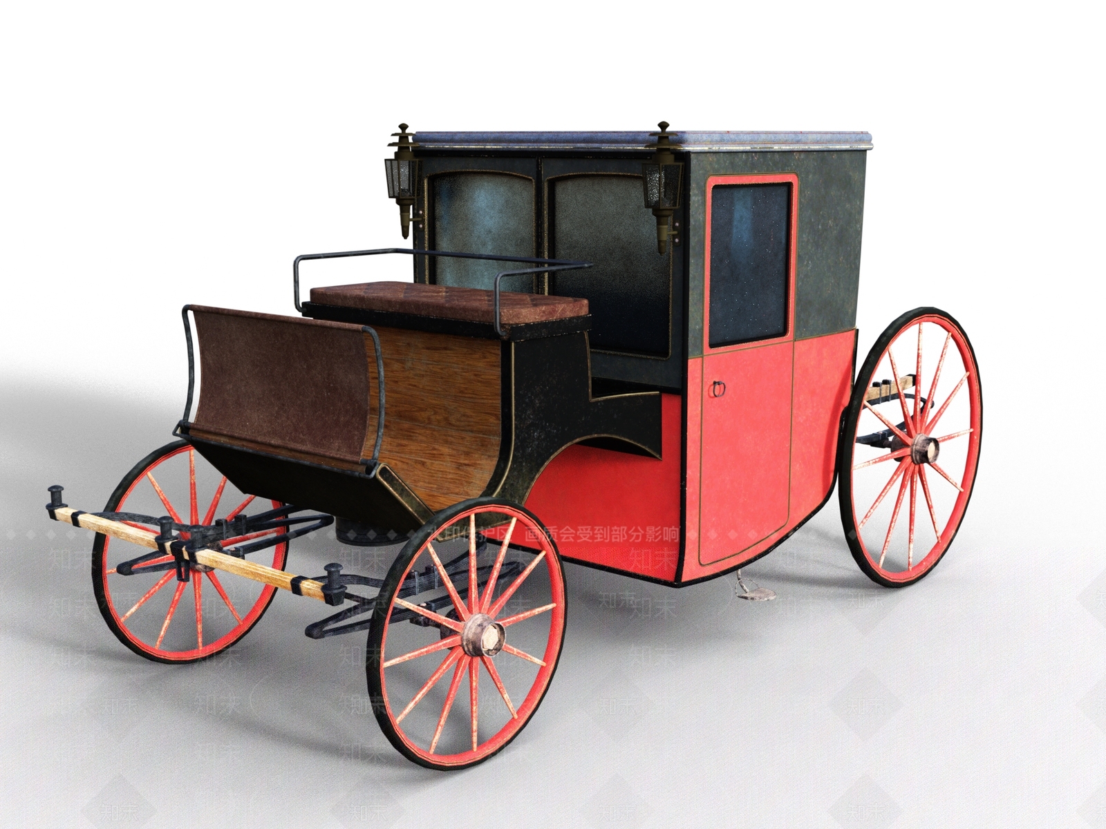 复古马车3D模型下载【ID:1145010171】