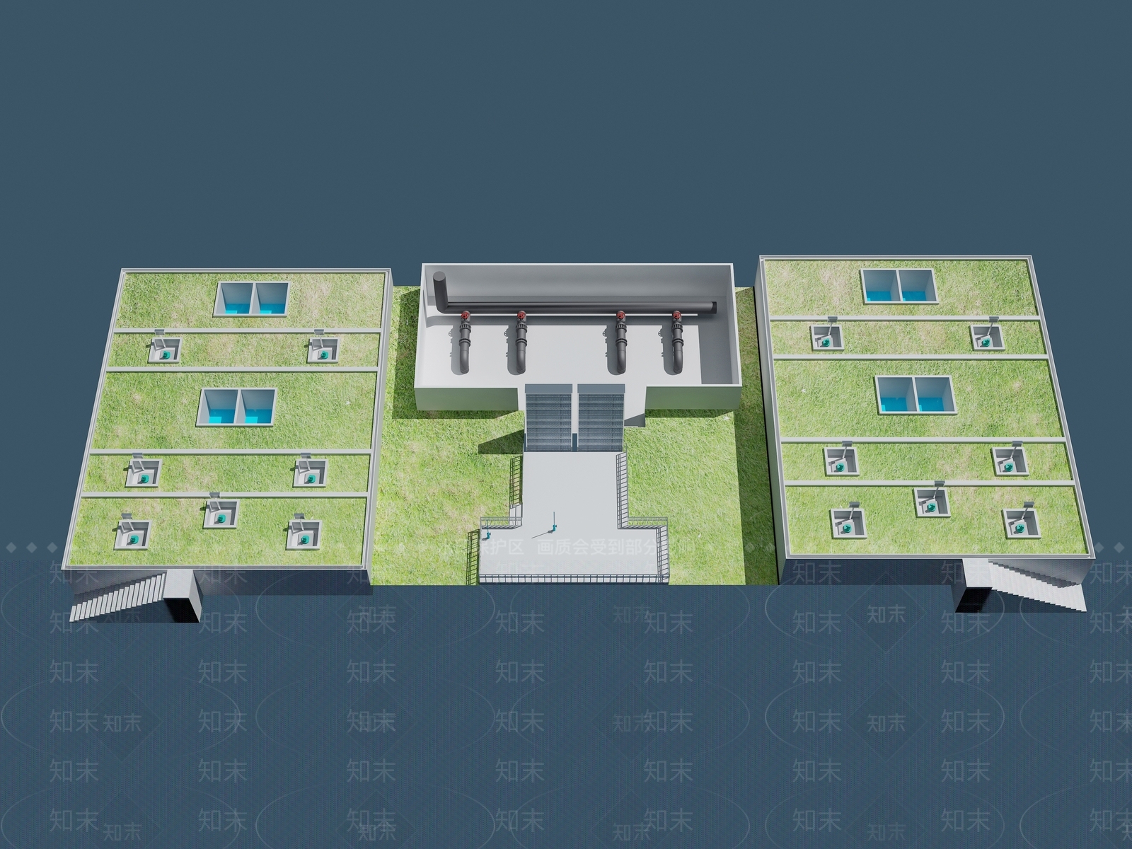 污水生化改造3D模型下载【ID:1145010592】