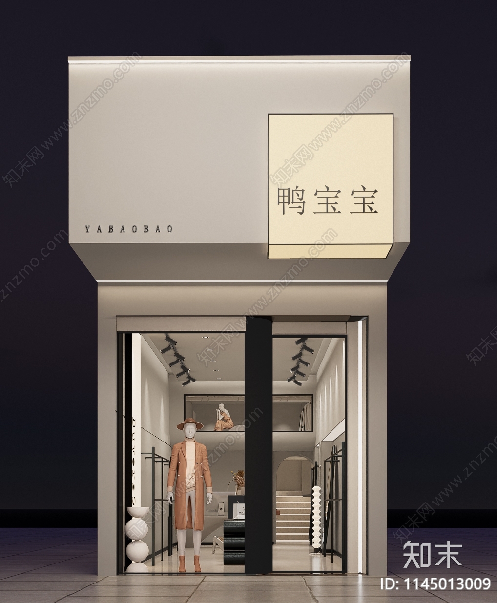 100平品牌女装店详图cad施工图下载【ID:1145013009】