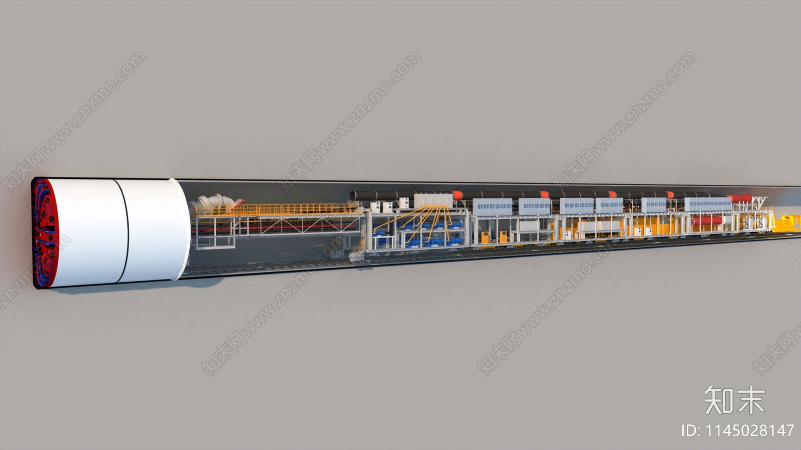 盾构机3D模型下载【ID:1145028147】