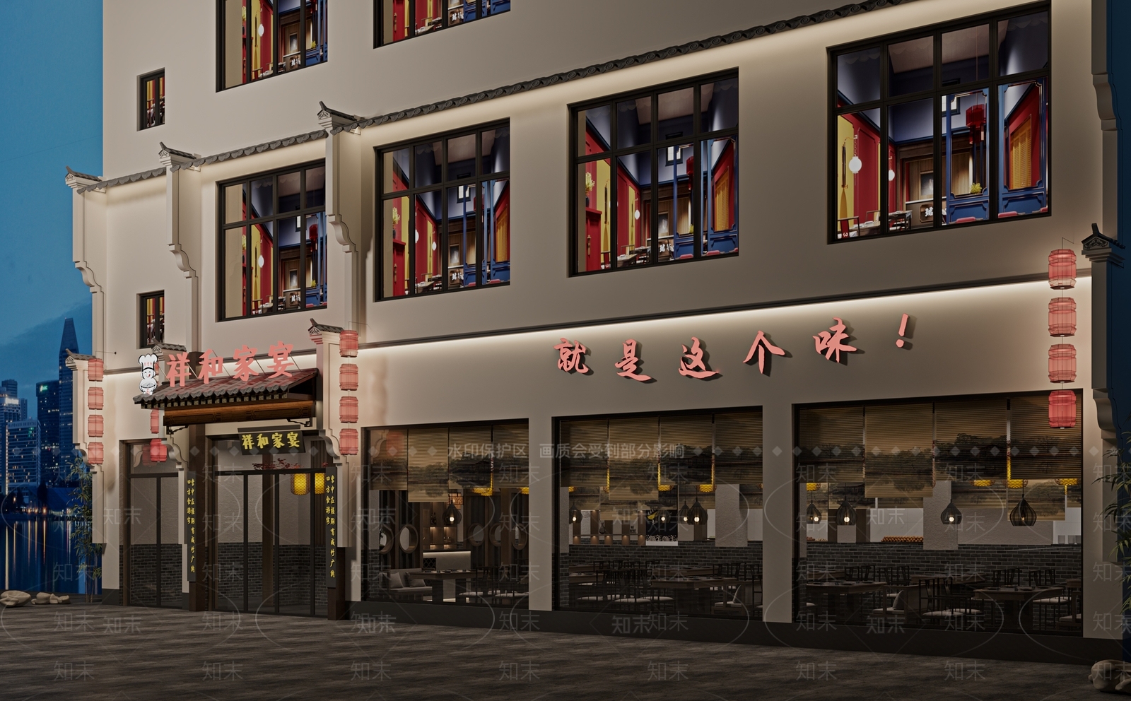门头门面3D模型下载【ID:1145041957】