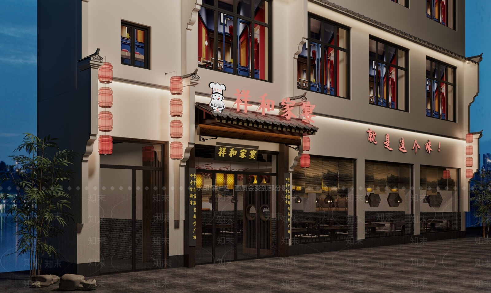 门头门面3D模型下载【ID:1145041957】