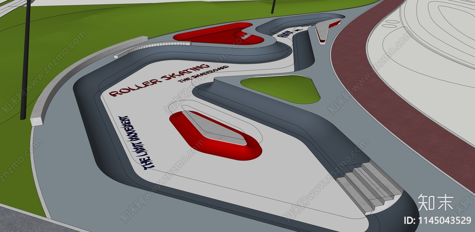 现代极限运动公园SU模型下载【ID:1145043529】