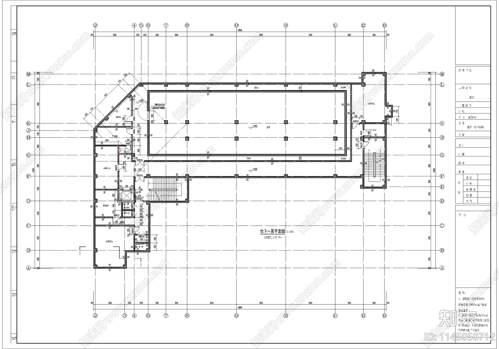 银行建筑cad施工图下载【ID:1145050712】