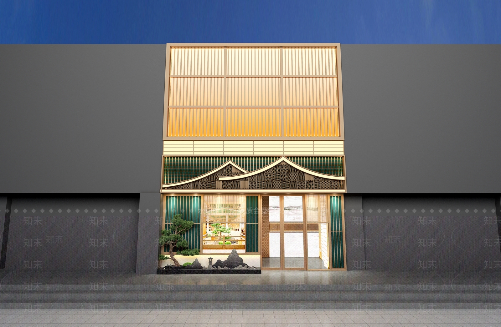 饭店火锅店门头3D模型下载【ID:1145053136】