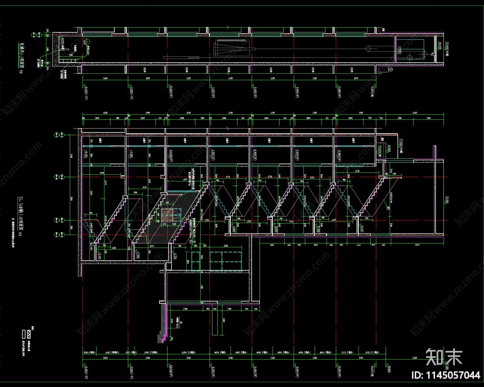 多层住宅建筑cad施工图下载【ID:1145057044】