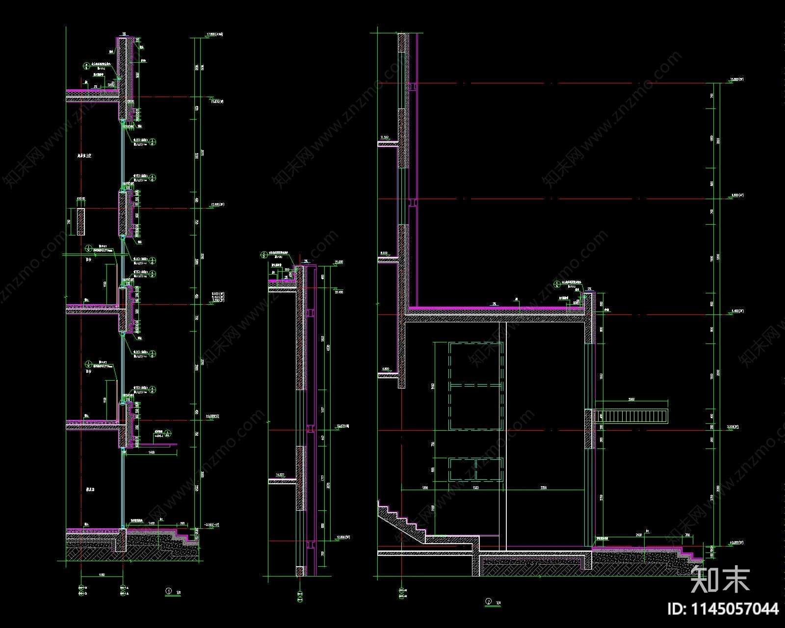 多层住宅建筑cad施工图下载【ID:1145057044】