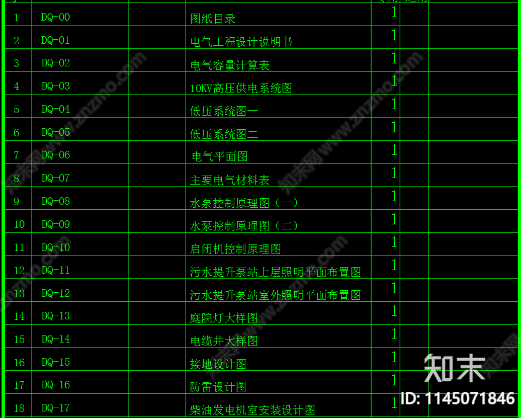 污水提升泵站自控电气图cad施工图下载【ID:1145071846】