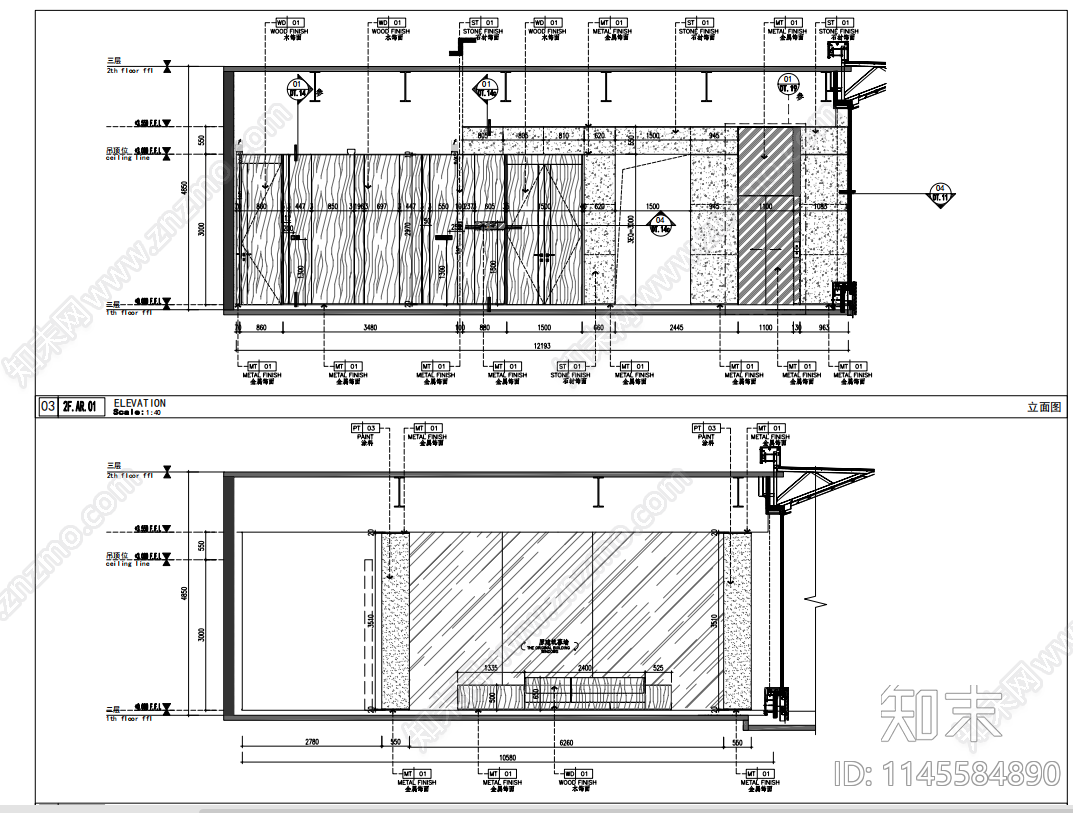 丹健国际郑州御栖玖里体验中心cad施工图下载【ID:1145584890】