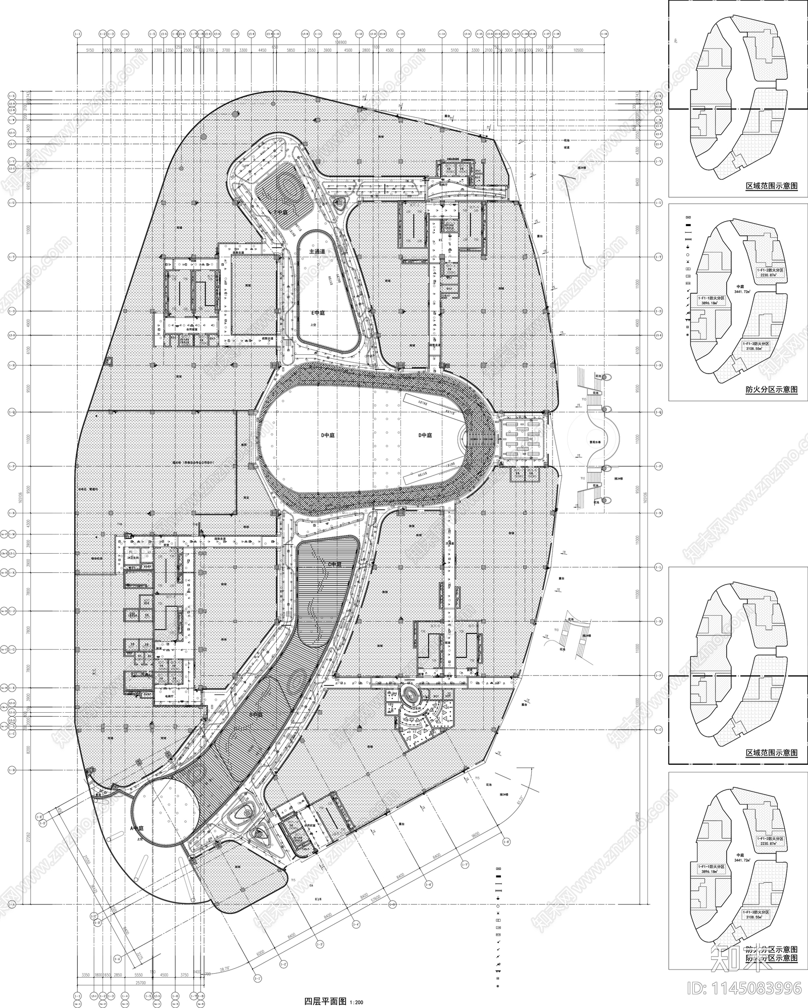 九江商场详图cad施工图下载【ID:1145083996】